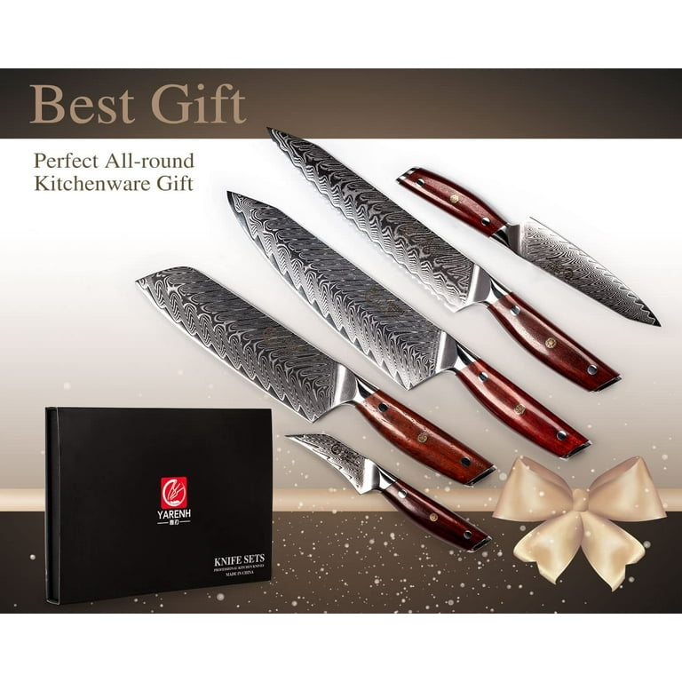 YARENH Professional Chef Knife Set - Kitchen Magnetic Knife Holder