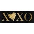 thumbnail image 2 of Harbick, N. 24x11 Black Ornate Wood Framed with Double Matting Museum Art Print Titled - Gold XOXO, 2 of 4
