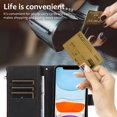 thumbnail image 3 of Dteck for iPhone 11 Case, iPhone 11 Wallet Case with 9 Card Slots, PU Leather Magnetic Flip Zipper Purse Wristlet Strap Crossbody Lanyard Kickstand Phone Case 6.1 Inch,Black, 3 of 9
