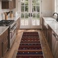 thumbnail image 4 of GENIMO 5'x7' Area Rug for Living Room, Machine Washable Non Slip Low Pile Rug for Bedroom Dining Room, Neutral Boho, Rich Brown, 4 of 7