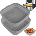 thumbnail image 3 of MesaSe 2 Pcs Pot en Silicone pour Friteuse à Air Chaud Doublure de Friteuse à Air Réutilisable Panier de Friteuse à Air Rectangulaire Poêle de Friteuse à Air Antiadhésive Plateau de Cuisson en Silicone pour Friteuse à Air Résistant à la Chaleur Accessoires pour Friteuse à Air pour 8 Qt A, 3 of 10