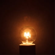 Simba Lighting String Light G40 Replacement Bulb 5W E12 Candelabra Base C7 Socket Clear, 25 Pack
