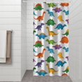 thumbnail image 2 of Colorful Dinosaur Assortment Pattern Shower Curtain 36"x72" ,Bathroom Decorative Shower Curtains Set with 12 Hooks,Modern Waterproof Washable Shower Curtain, 2 of 6