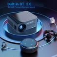 thumbnail image 2 of Proyector de Cine en Casa Nikou 1080P WiFi BT5.0 Android 9.0 2G+16G Compatible con Pantalla de 200 Pulgadas, 2 of 7