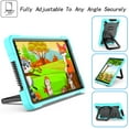 thumbnail image 2 of Dteck Case for Lenovo Tab M8 2nd Gen TB-8705F FHD 8.0-inch,Shockproof Rugged Rubber Armor Hybrid Hard Kickstand Kids Friendly Cover with Shoulder Strap,Aqua+Black, 2 of 8