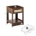 thumbnail image 3 of Bedside Nightstand,Modern Table with 1 Drawer and 1 Open Shelf, End Side Table for Living Room, Bedroom, Bedroom, Brown, 3 of 9