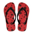 thumbnail image 2 of POLERO Girls Flip Flops Red Ladybug Print Toddler Boys Non-Slip Sport Sandals for Beach Swim Pool(Little Kid/Big Kid) Size 13.5, 2 of 7
