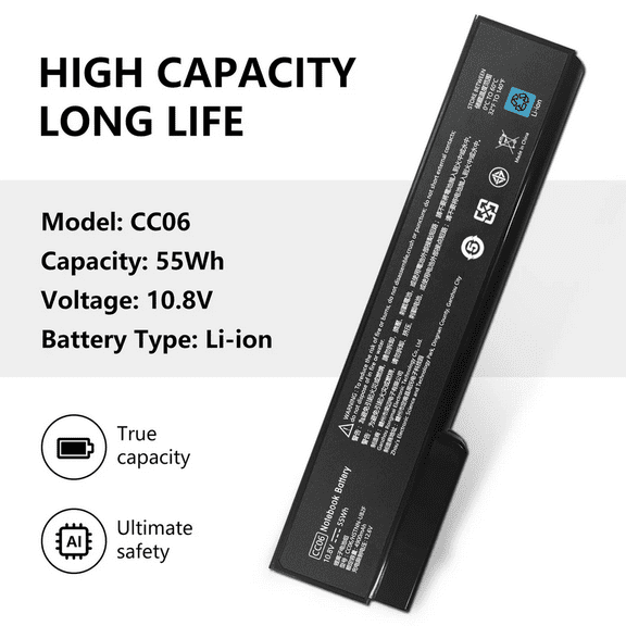 6 Cell Battery for HP 628666-001 628668-001 628670-001 631243-001 cc06 Notebook