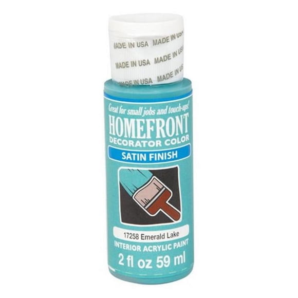 Homefront 17258 2 oz Emerald Lake Satin Decorator Color Acrylic Paint - pack of 3