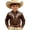 Brown, variant on Girls T Shirts Western Themed Long Sleeve Button Up Casual Print Shirt Girls Tops Sky Blue 6-7 Years