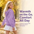 thumbnail image 6 of FAIOROI Zip Up Hoodies for Teen Girls Boys 5-14 Years Fleece Lined Hooded Sweatshirt Jacket with Kangaroo Pocket Purple, 6 of 8