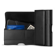 Premium Horizontal Case, Leather Pouch w/ Credit Card Slot Compatible w/ iPhone 8 Plus, 7 Plus (5.5'') iPhone XR iPhone 11 Large Pouch Holster Belt Clip-Fits iPhone with Lifeproof Waterproof/Otterbox