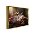 thumbnail image 4 of Stupell Industries Swan & Bathroom Roses Animals & Insects Painting Gold Floater Framed Canvas Art Print Wall Art, 21 x 17, 4 of 10