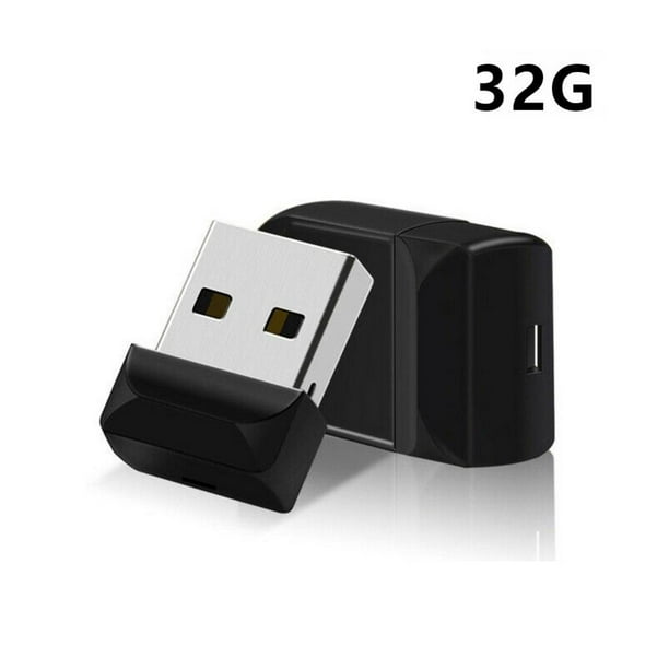 Mini 32GB Pendrive Small USB Flash Drive Pen Drive USB2.0 Tiny Memory Stick U Thumb Drive Low Profile Flash Drive USB Key (32GB, Black) -