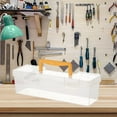 thumbnail image 1 of Colaxi Clear Tool Box with Handle Container Case Bin Hardware Storage Box Organizer Yellow 30x9.3x9.3cm, 1 of 8