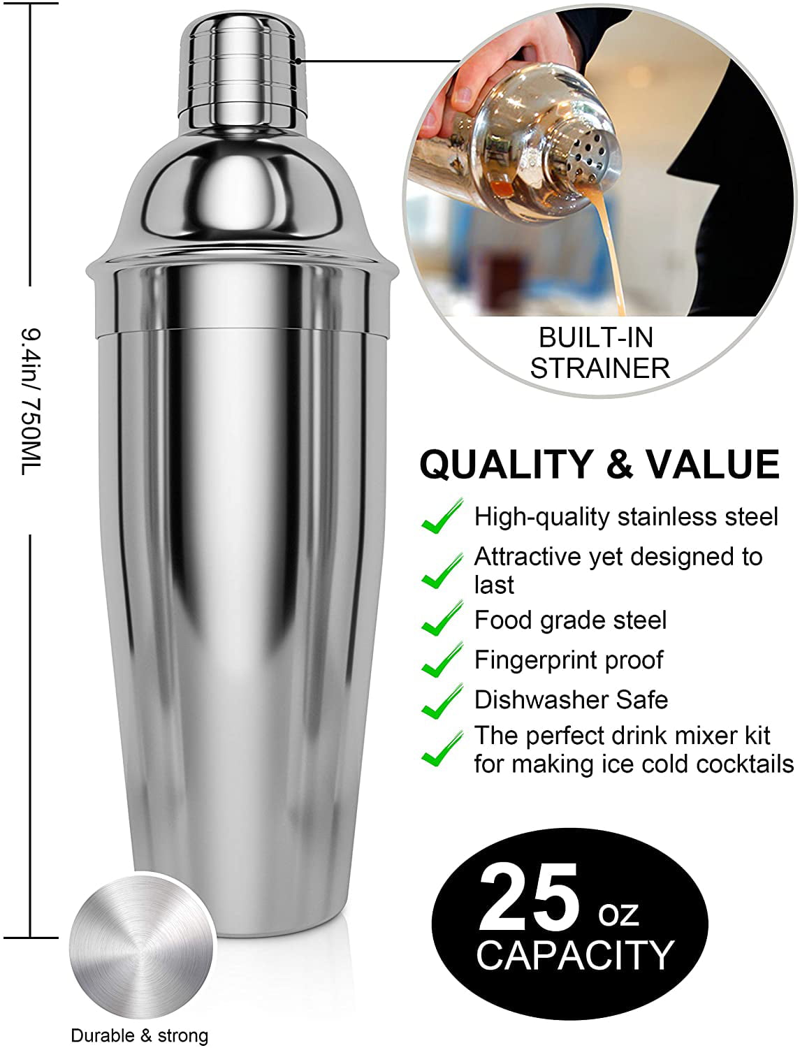 Bar Tools Set (14 piece) Stainless Steel Bartender Kit –  dontblamethebartender