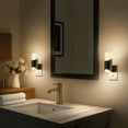 thumbnail image 4 of YANSUN 2 Pack Black Cylindrical Night Light with Long & Short Dual Shades, 3000K Warm White, Dimmable 0%-100%, Plug in, Home Decor, 4 of 7