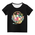 thumbnail image 2 of Qiopertar Haut à Manches Courtes Imprimé Ufs de Pâques Mignons pour Enfants Garçons Filles Mode Col Rond en Solde à Moins de 5$ en Solde, 2 of 4