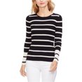 thumbnail image 1 of Suéter con rayas acanaladas Vince Camuto para mujer negro extragrande, 1 of 1
