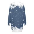 thumbnail image 3 of Vestidos de Lino Para Mujer Vestido Cómodo Con Estampado de Feliz Navidad Para Mujer Sudadera Con Capucha de Manga Larga Vestidos Midi de Manga Larga Con Bolsillos, 3 of 3