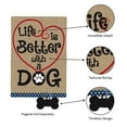 thumbnail image 5 of Evergreen Flag Life is Better with Dog Garden Burlap Flag, 5 of 6