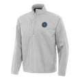 thumbnail image 2 of Men's Antigua Heather Gray New York City FC Brisk Quarter-Zip Jacket, 2 of 3