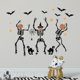thumbnail image 3 of Calcomanía Decorativa para Pared NQ Esqueleto Divertido de Halloween 40 x 60 cm Murciélago Gato Negro Autoadhesiva, 3 of 5