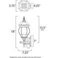 thumbnail image 2 of Maxim Lighting - One Light Outdoor Wall Lantern - Outdoor Wall Mount - Crown, 2 of 2