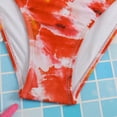 thumbnail image 6 of ZHANGDER Girls Swimsuits 2 Piece Bathing Suit Swimsuits for Teens Comfortable and Breathable Halterneck Cute Bikini Swimsuitswith Cover Ups Beach Skirt, Red 14-15 Years, 6 of 7