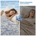 thumbnail image 2 of Blue Boho Cooling Blanket,Lightweight Breathable Summer Throw Blanket with Double Sided Cold Effect,Vintage Mexican Ethnic Floral Southwestern Picnic Blankets Bed Sheet for Hot Sleepers 60"x80", 2 of 8