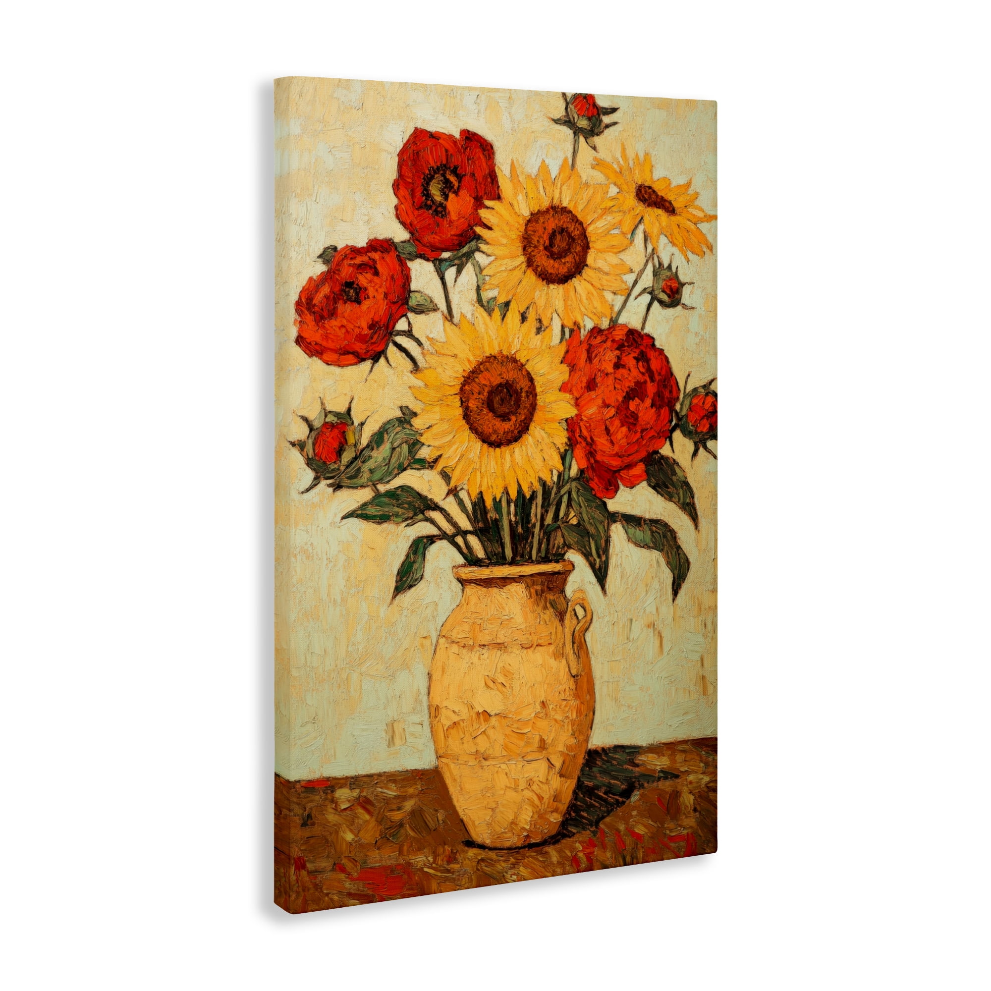 Rustic Flower Display Canvas Wall Art, design by Petal Prints Design