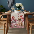 thumbnail image 2 of Valentine's Day Table Runner - 36 Inch Long, Kitchen Dining Table Runner Dresser Scarves, Watercolor Love Roses Dog Truck Beige Farmhouse Decor for Coffee Tables Wedding Party Banquet, 2 of 8