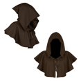 thumbnail image 4 of WHEANG Cape Adult Halloween Medieval Cloak with Hood Witch Wizard Cape Hooded Cape Accessory for Party Fancy Dress Events One Size Blue, 4 of 5