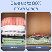 Home-Complete 25 Vacuum Storage Bags with Pump for Storing Clothes (Clear)