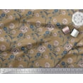 thumbnail image 3 of Soimoi Rayon Fabric Leaves & Rose Floral Fabric Prints By Yard 56 Inch Wide, 3 of 3