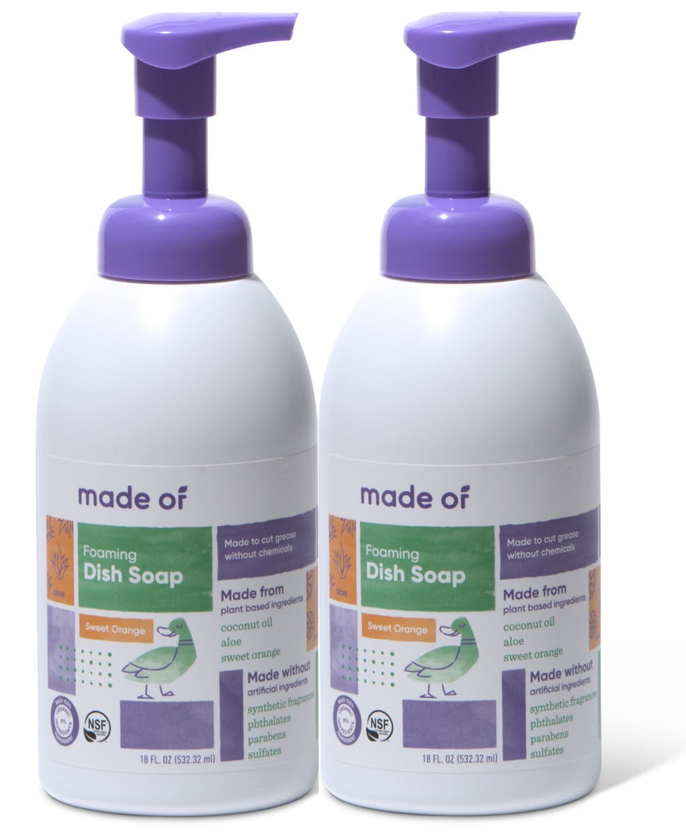 (2 Pack) MADE OF Foaming Organic Baby Dish and Bottle Soap ...