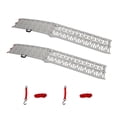 thumbnail image 5 of KIM 2Pcs Aluminum Foldable Wide Pickup Trailer Loading Ramps with Handle 750lbs Unfolded Size 84x11in Replacement for Motorcycles, ATV/UTV, Lawn mowers, Tractors, 5 of 10