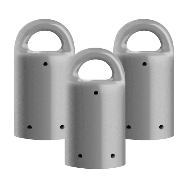 MagnetPal Paquete de 3 imanes antioxidantes de neodimio de alta resistencia, lo mejor para buscador de pernos magnéticos/organizador de llaves/usos múltiples en interiores y exteriores, gris con llave