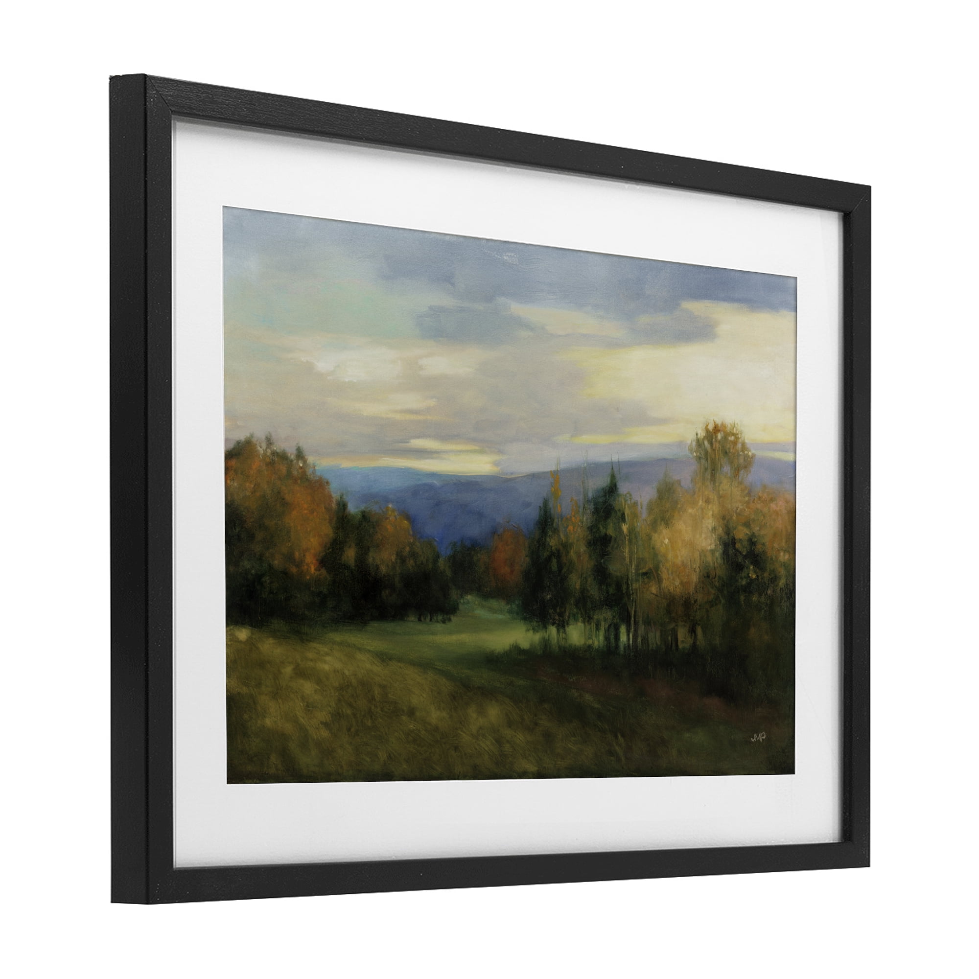 Stupell Industries October Meadow Countryside Black Framed Print Under Glass, design by Julia Purinton
