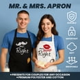 thumbnail image 1 of Aspire 2 PCS Embroidered Apron Set for Couples, Adjustable Cooking Aprons for Engagement, Wedding - Lip and Beard, 1 of 6