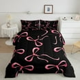 thumbnail image 2 of jejeloiu Cartoon Bow Tie Bedding Comforter Set,Kawaii Bowknot Print Twin Comforter Sets,Pink Bowtie Ribbon Bedding Set For Girls Kids,Microfiber Bedroom Decor Reversible,2pcs, 2 of 8