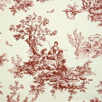 Bouvier Red Toile Fabric by the Yard
