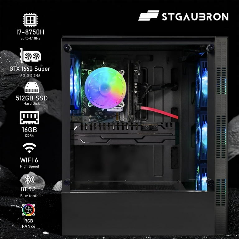 STGAubron Gaming Desktop PC, GTX 1660S 6G Graphics, Intel Core i7