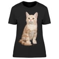 thumbnail image 1 of Shorthair Cat, Sitting Straight T-Shirt Women -Image by Shutterstock, Female Large, 1 of 2