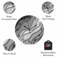 thumbnail image 5 of Wall Clock Grey Modern Geometric Clocks PVC Silent Non-Ticking Battery Operated Decorative Gray Abstract Beach Round Clock for Home Living Room Kitchen Bedroom Office School Wall Decor 10 Inch, 5 of 9