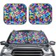 thumbnail image 2 of Fotbe Colorful Tie Dye Stained Glass 2 Juego de 2 Piezas de Parasoles para Parabrisas | Bloqueador Solar para Auto | Accesorios Plegables para Protección Solar Interior-Small, 2 of 6