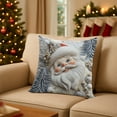 thumbnail image 6 of Winter Theme Christmas Pillow, 3D Visual Effect Printed Pillowcase, Light Color Holiday Home Decoration, 17.7"x17.7", 6 of 6