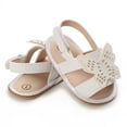 thumbnail image 7 of Tao Tao Infant Baby Girls Sandals Non Slip Soft Sole Toddler First Walker Crib Dress Shoes Summer Breathable Soft Bottom Bow Sandals White 6-9Months, 7 of 7