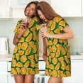 thumbnail image 4 of Lsque Orange Lemon Pattern Nightgowns for Women Sleep Shirts Short Sleeve Nightshirt Pullover Nightdress Soft Sleepwear Relaxed Fit Nightdress, 4 of 6