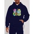 thumbnail image 2 of Sudadera con capucha con estampado de caja de limonada, sudaderas con capucha geniales para hombres, sudadera con capucha de diseño gráfico informal para hombres con bolsillo de canguro para el otoño, 2 of 4